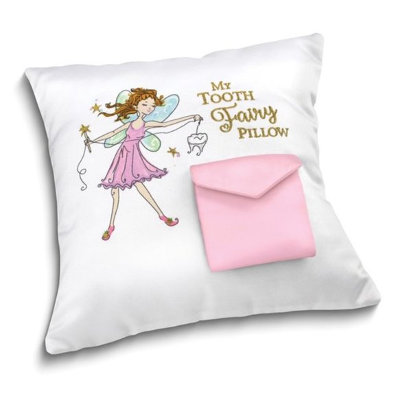 Lilian Rose My Tooth Fairy Pillow with pink Pocket to hold tooth for Fairy girls - Picture 1 of 2